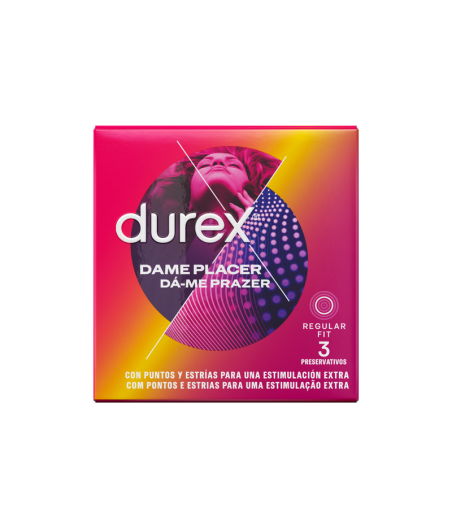 PROFILATTICI STIMOLANTI DUREX DAME PLACER DOTTED - 3 PEZZI